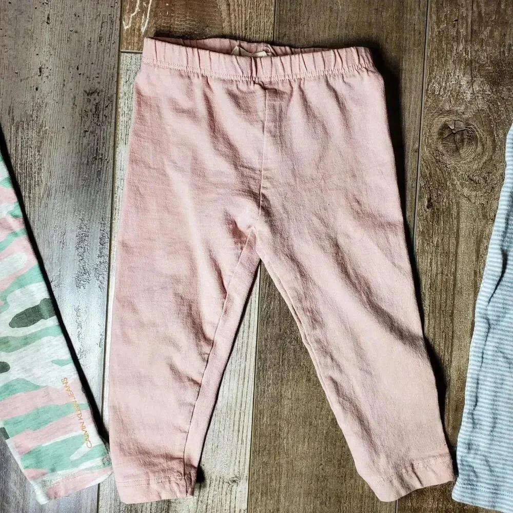 Calvin Klein, Jessica Simpson & Carter's Toddler Girl Casual Leggings Bundle 18m